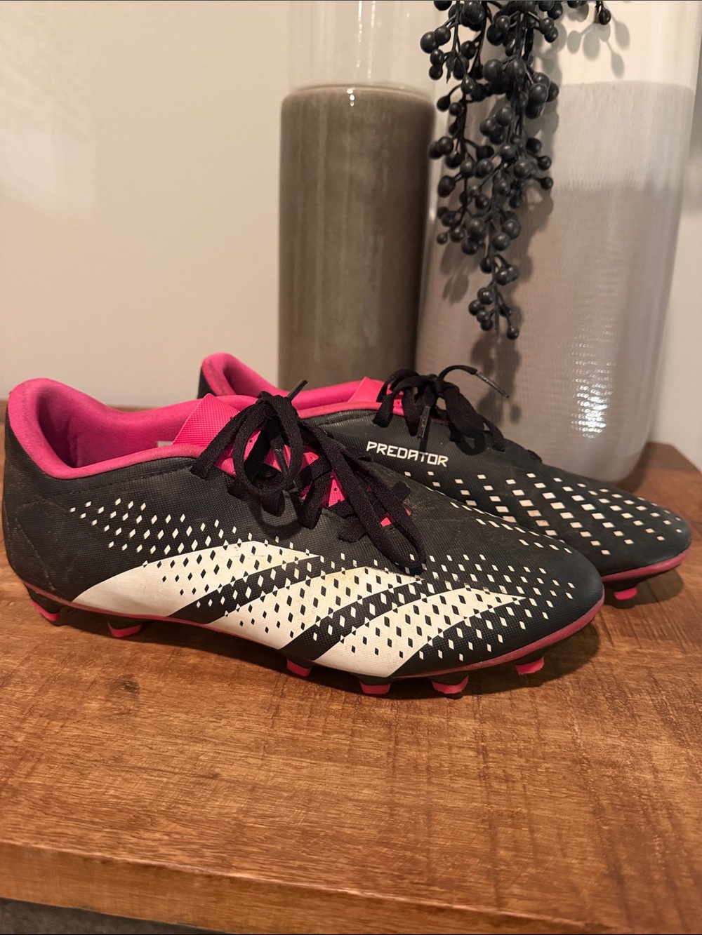 adidas Predator Women's Black & Pink Soccer Cleats